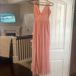 Pink Sparkling Gown small prom grad wedding